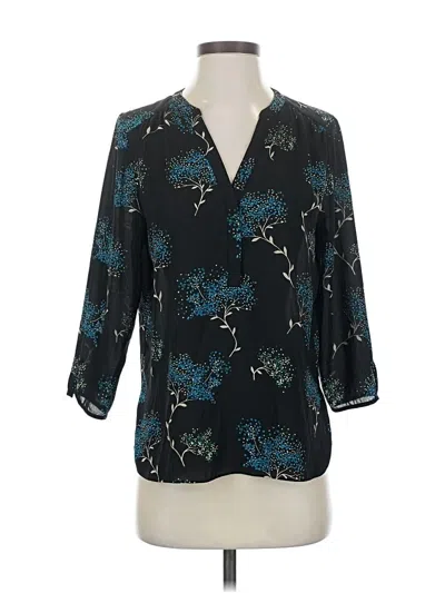 Pre-owned Nydj 3/4 Sleeve Blouse In Blue