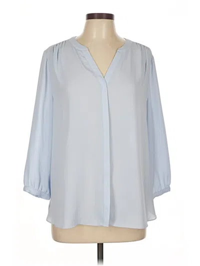 Pre-owned Nydj 3/4 Sleeve Blouse In Blue