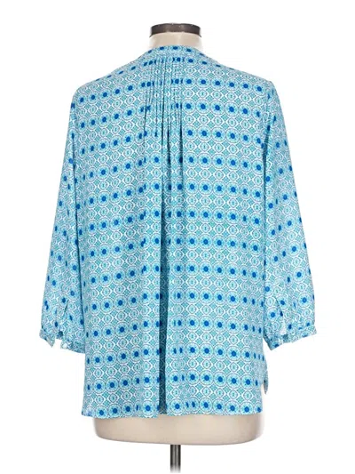 Pre-owned Nydj 3/4 Sleeve Blouse In Blue