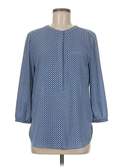 Pre-owned Nydj 3/4 Sleeve Blouse In Blue