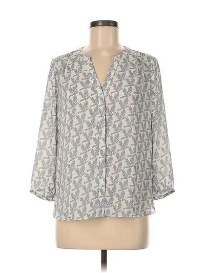 Pre-owned Nydj 3/4 Sleeve Blouse In Gray