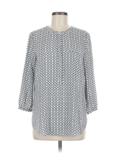 Pre-owned Nydj 3/4 Sleeve Blouse In Gray