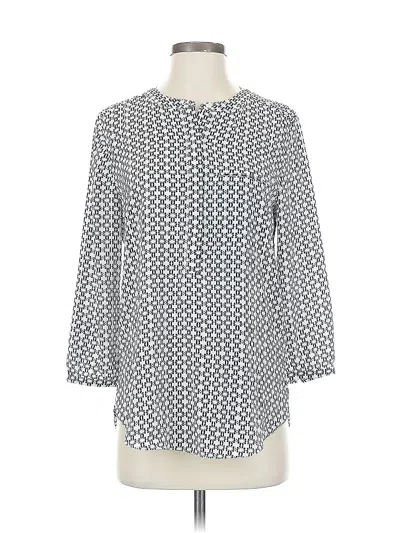 Pre-owned Nydj 3/4 Sleeve Blouse In Gray