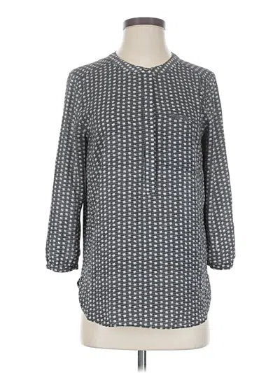Pre-owned Nydj 3/4 Sleeve Blouse In Gray