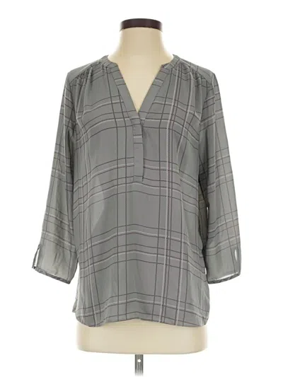 Pre-owned Nydj 3/4 Sleeve Blouse In Gray