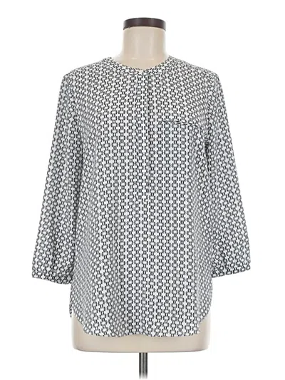 Pre-owned Nydj 3/4 Sleeve Blouse In Gray
