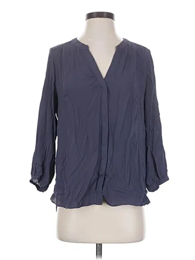 Pre-owned Nydj 3/4 Sleeve Blouse In Gray