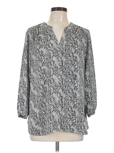 Pre-owned Nydj 3/4 Sleeve Blouse In Gray