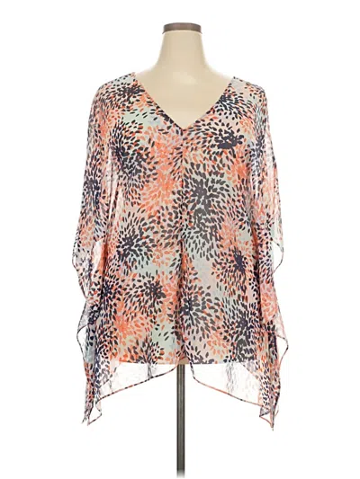 Pre-owned Nydj 3/4 Sleeve Blouse In Orange