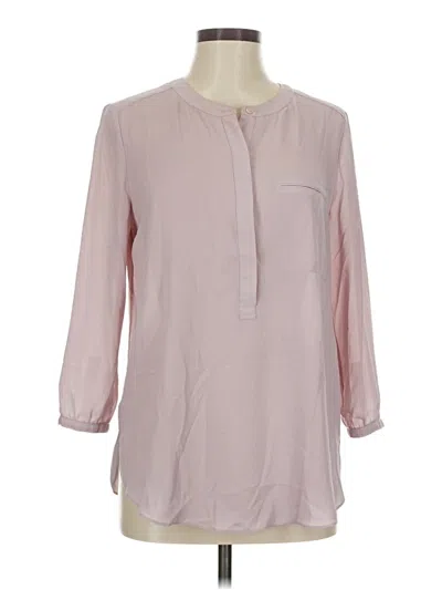 Pre-owned Nydj 3/4 Sleeve Blouse In Pink
