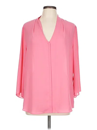 Pre-owned Nydj 3/4 Sleeve Blouse In Pink