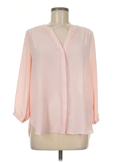 Pre-owned Nydj 3/4 Sleeve Blouse In Pink