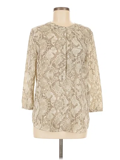 Pre-owned Nydj 3/4 Sleeve Blouse In White