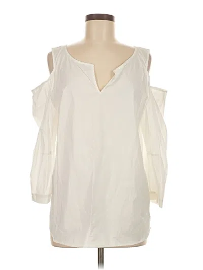 Pre-owned Nydj 3/4 Sleeve Blouse In White