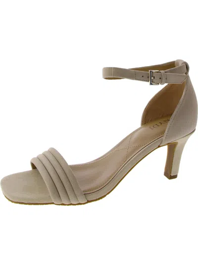 Nydj Addie Womens Leather Dressy Heels In Beige
