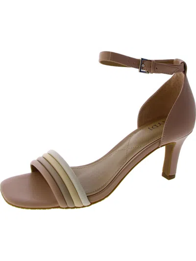 Nydj Addie Womens Leather Dressy Heels In White