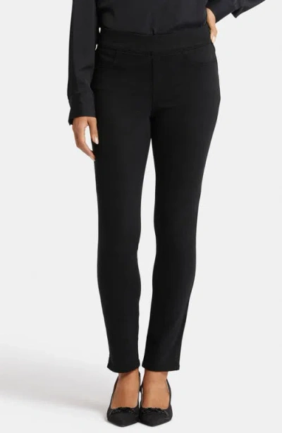 Nydj Alina Pull-on Soft Contour Denim Legging Jeans In Overdye Black