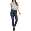 Nydj Alina Womens Raw Hem Denim Leggings In Brown