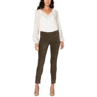 Nydj Alina Womens Velour Leggings Skinny Pants In Multi