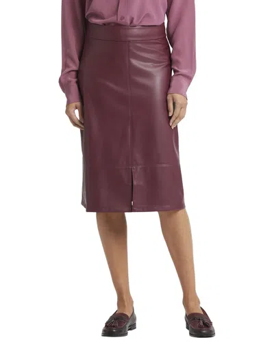 Nydj Faux Leather A-line Skirt In Tavern