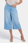 Nydj Amelia Culotte Cropped Jeans Womens Canary Beach Denim Wide-leg Red121 In Yellow