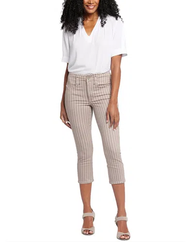 Nydj Ami Boardwalk Stripe Capri Jean In White