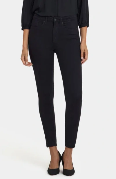 Nydj Ami Twist Seam High Waist Skinny Jeans In Black