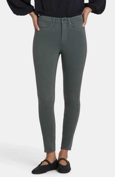 Nydj Ami Twist Seam High Waist Skinny Jeans In Green