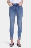 Nydj Ami High Rise Ankle Slit Skinny Jeans In Sandybeach In Sandy Beach