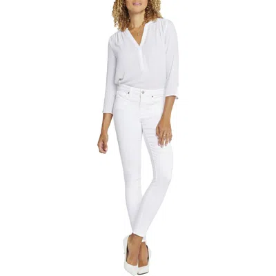 Nydj Ami Womens Denim Skinny Jeans In White