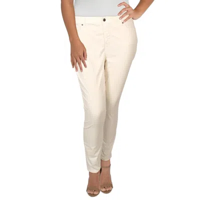 Nydj Ami Womens Denim Tummy Control Skinny Jeans In White