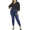 Nydj Ami Womens Stretch Denim Skinny Jeans In Multi