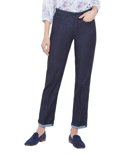 Nydj Ankle Cuff Lightweight Rinse Straight Jean In Blue