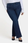 Nydj Ava Patch Pocket Flare Jeans In Blue