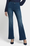 Nydj Ava Patch Pocket Mid Rise Flare Jeans In Multi