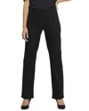 Nydj Marilyn Womens Mid-rise Pull On Straight Leg Jeans In Black