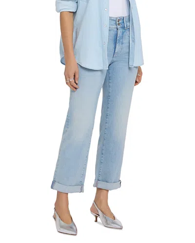 Nydj Bailey High Rise Cropped Straight Jeans In Multi