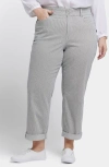 Nydj Bailey High Waist Crop Relaxed Straight Leg Jeans In Gray