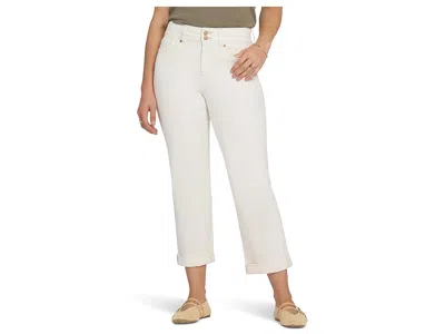 Nydj Bailey High Rise Relaxed Straight Crop Jeans In Vintage White