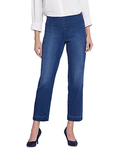 NYDJ BAILEY MID RISE ANKLE STRAIGHT LEG JEANS IN MISSION BLUE