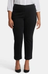 Nydj Bailey Pull-on Ankle Relaxed Straight Leg Jeans In Overdye Black