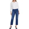 Nydj Bailey Relaxed Womens Denim Light Wash Ankle Jeans In Multi