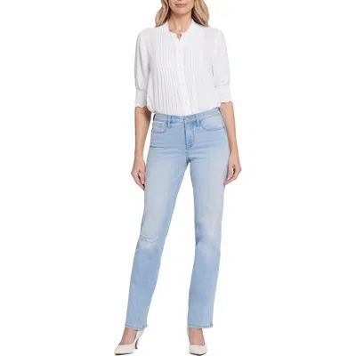 NYDJ BAILEY WOMENS RELAXED DENIM STRAIGHT LEG JEANS