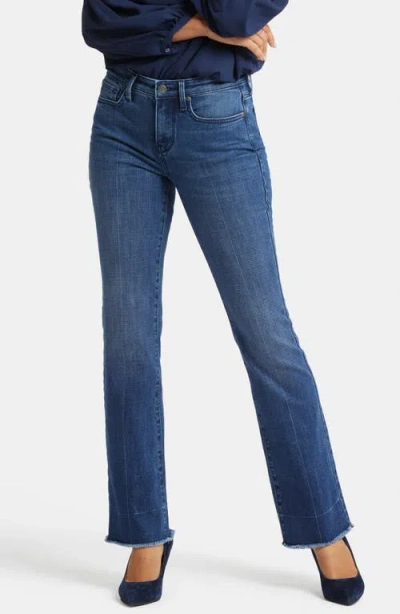 Nydj Barbara Frayed Bootcut Jeans In Dark River