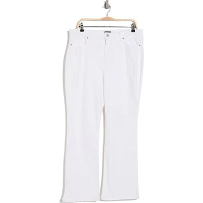 Nydj Barbara Side Slit Bootcut Jeans In Optic White