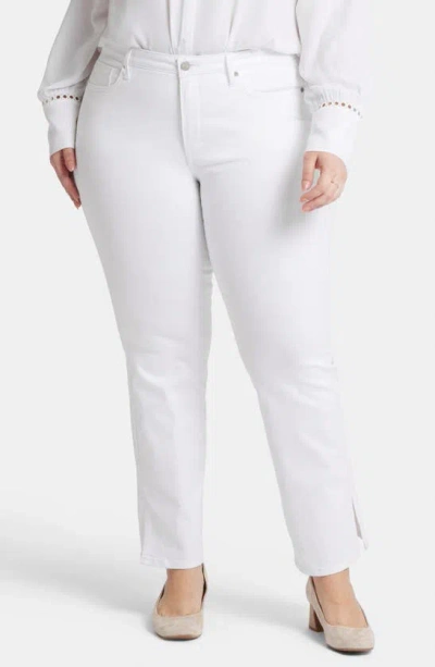 Nydj Barbara Side Slit Bootcut Jeans In Optic White