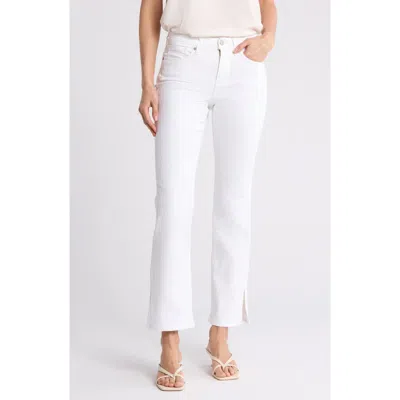 Nydj Barbara Split Hem Bootcut Jeans In Optic White