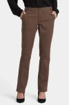 Nydj Barbara Stretch Twill Bootcut Pants In Dark Wood