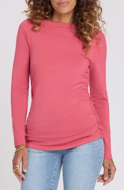 Nydj Bateau Neck Knit Top In Pink