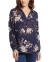 Nydj Becky Recycled Polyester Georgette Blouse In Bianca Blooms
